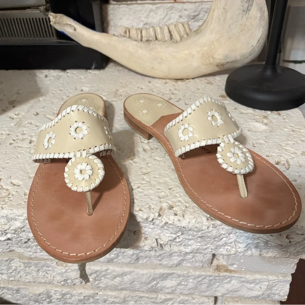 Cream Sandals - Picture 1 of 3